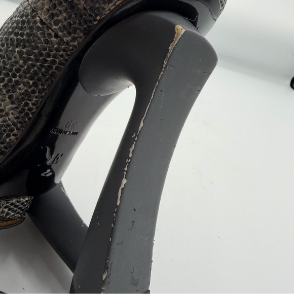 Eugenia Kim Metallic Silver and Gray Snakeskin Heels - Picture 11 of 13